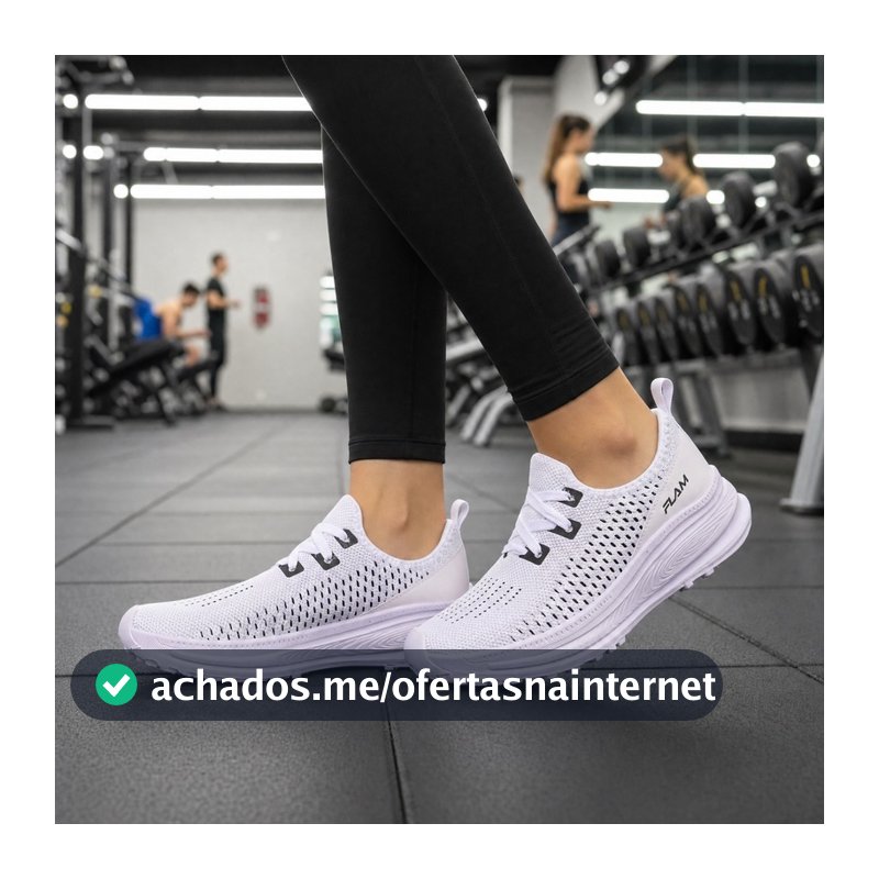 Tênis Feminino para Academia  Caminhada Esportivo Treino Leve e Confortável e Lazer Amanda Brazil