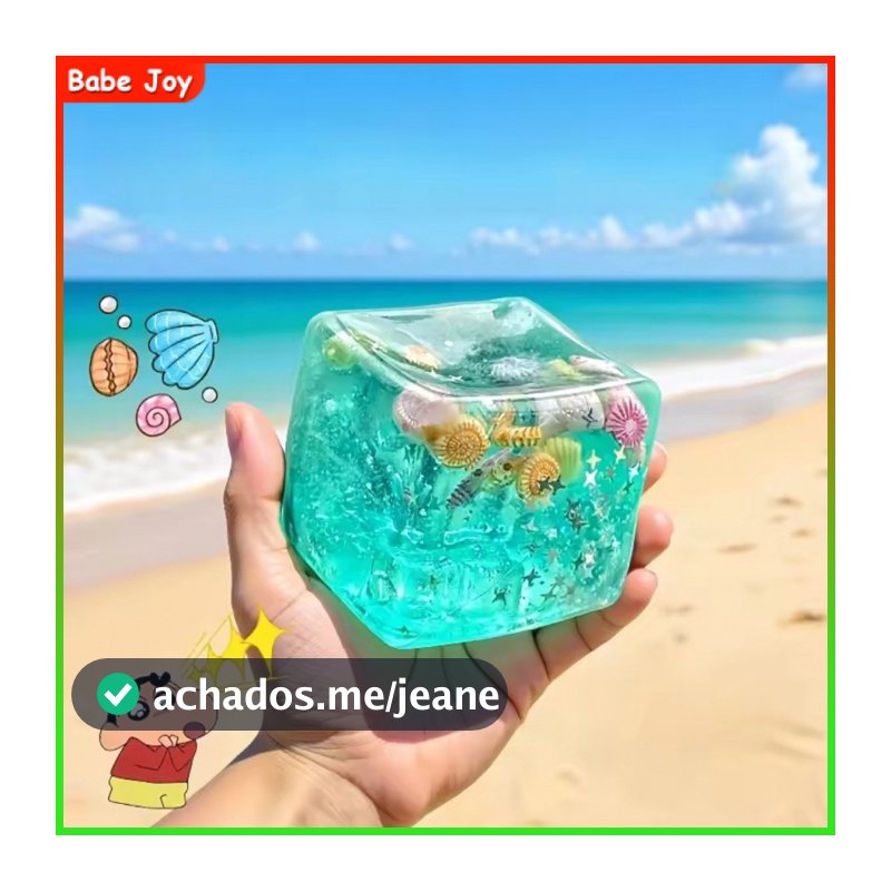Azul Verde Estrela Peixe Espremendo Squishy Stress Balls Cube-Ocean sensory Autismo Fidget Toy