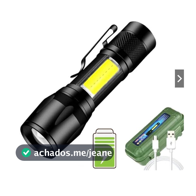 Lanterna tática recarregável mini Com Led E Zoom Recarregável Usb Lanterna De Mao 535