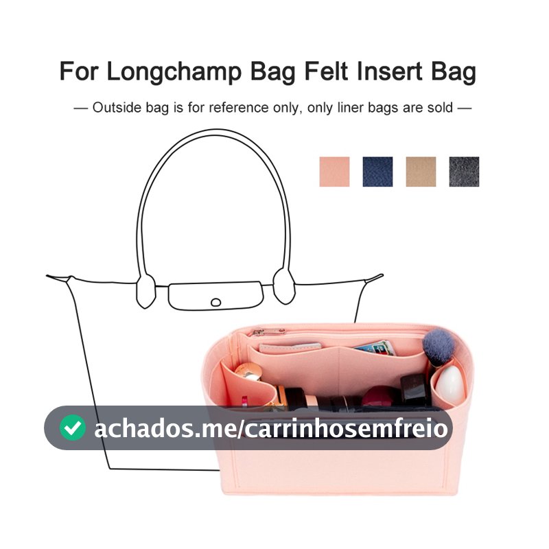 Organizador De Bolsa 2025 Inserção De Feltro Feminina , Armazenamento De Maquiagem , Divisor , Modelador De Cosméticos