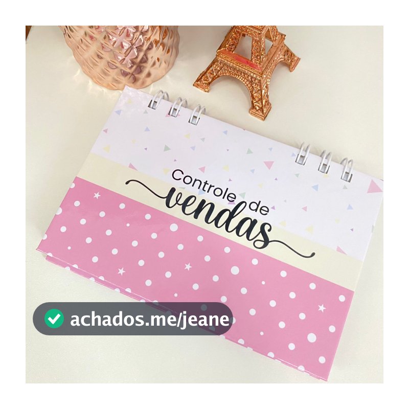 Mini Agenda para Controle de Vendas 2026/2027- 100 folhas