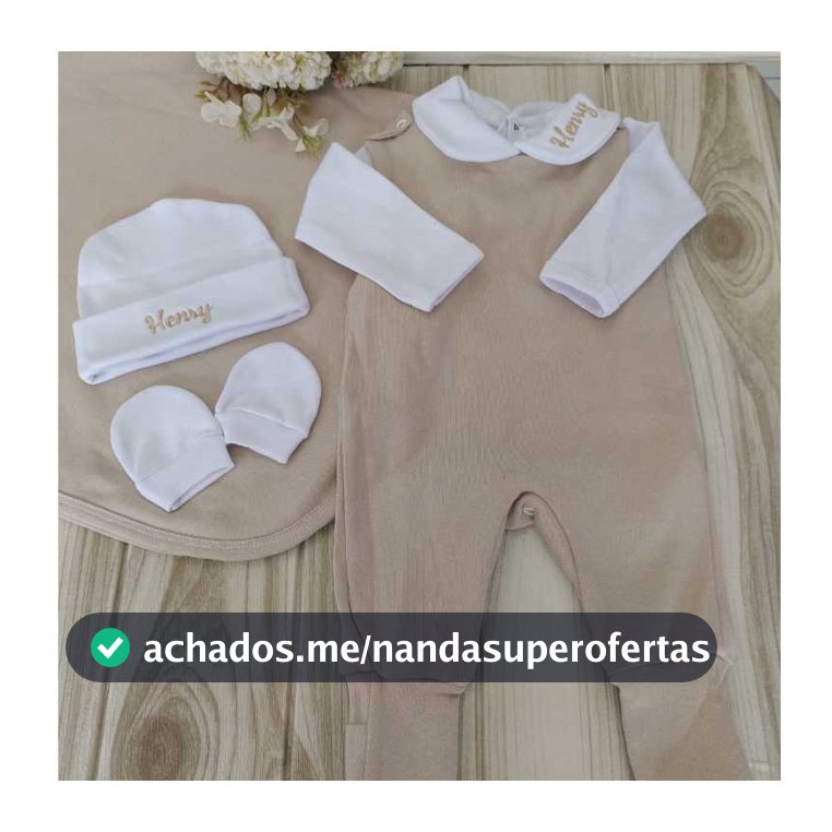 Saída maternidade kit 5 peças  menino menina personalizada 100% algodão