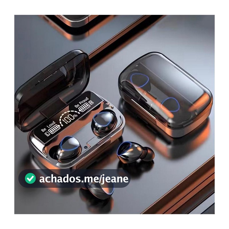 Fone Ouvido Bluetooth 5.3 Tws M10 resistente a agua com Microfone + Power Bank