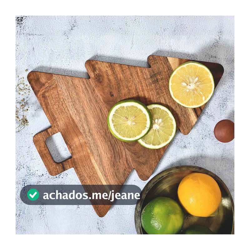 Tábua De Corte De Árvore De Natal De Madeira Com Alça Para Uso Em Restaurantes De Cozinha