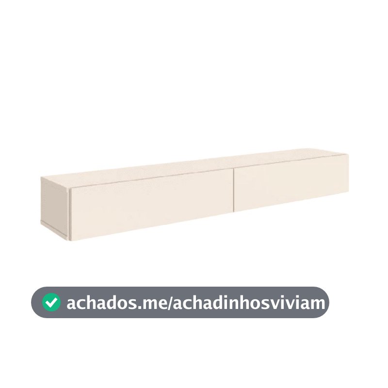 Rack Suspenso para Painel ou TV até 55 Polegadas 2 Portas 1,10m Off White EDN