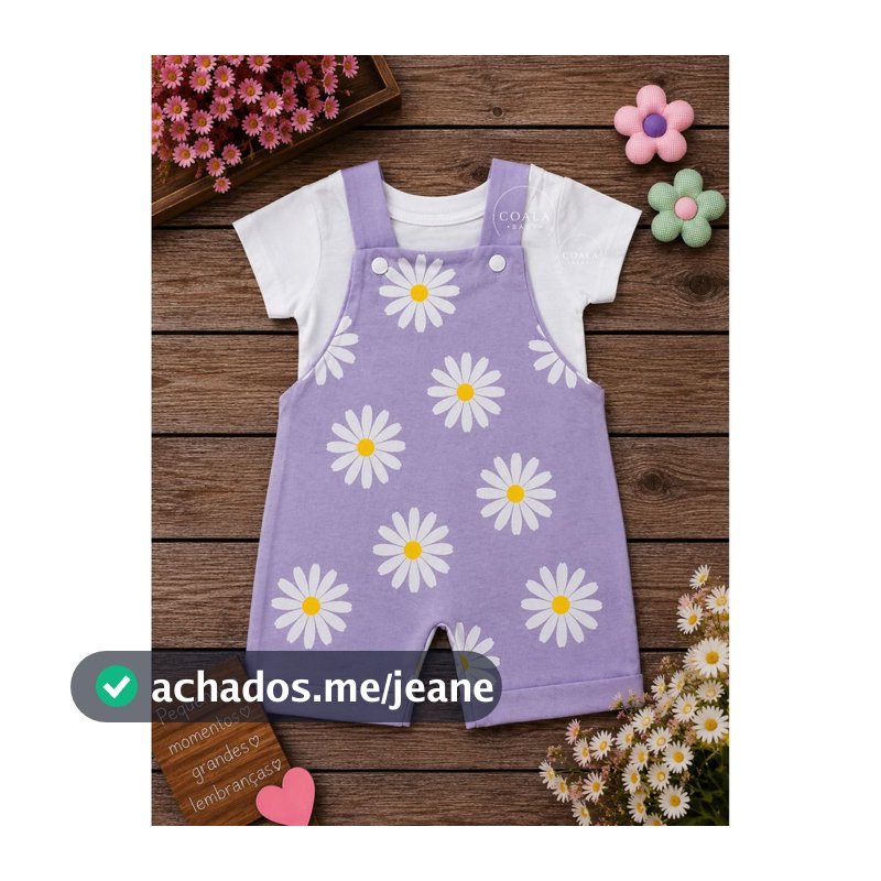 Jardineira delicada + Camisa Fernanda