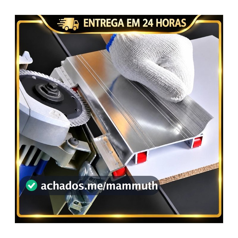 Guia Para Corte 45° Graus Meia Esquadria Gabarito Serra Porcelanato Chanfro Mármore Cerâmica