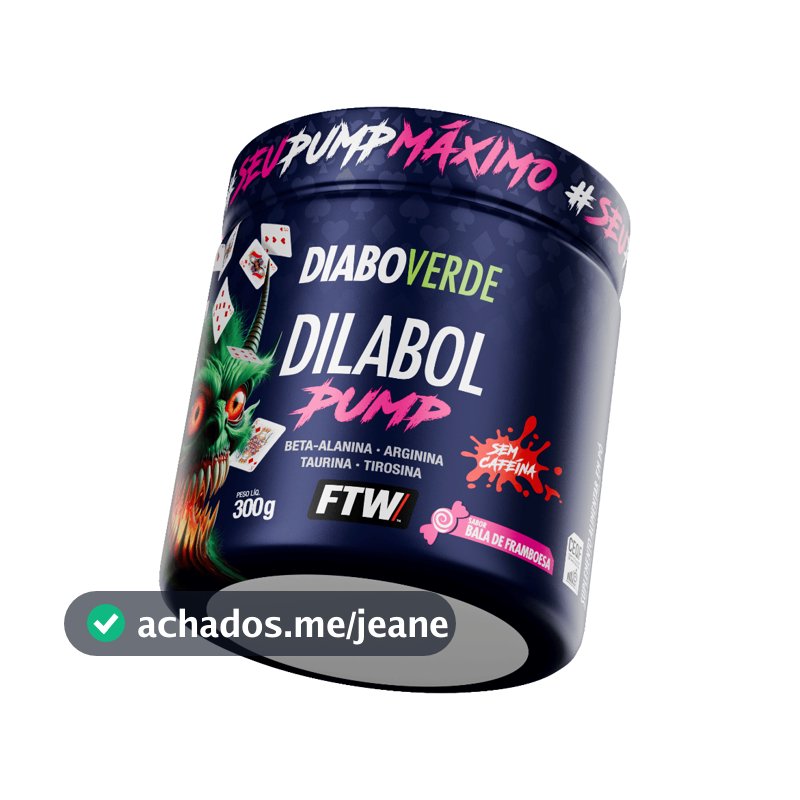 Pré Treino Dilabol Pump Pote 300g Pré Treino Sem Cafeína - FTW