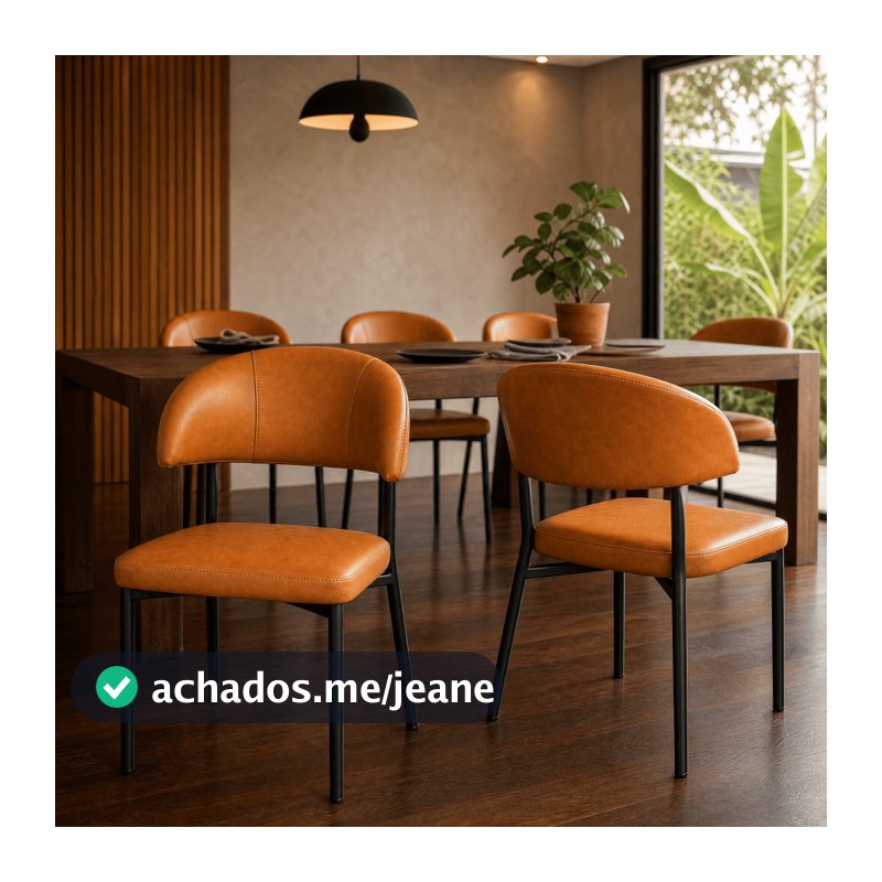 Kit 2 Cadeiras Roma Estofadas Modernas Jantar Cozinha Restaurante Ferro Reforçada 120kg