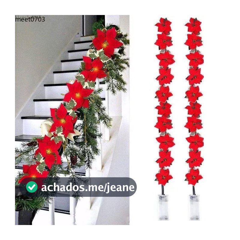 1 Corrente Cordão Bico De Papagaio Artificial 2 Metros De Corrente Natalina Para Decoração