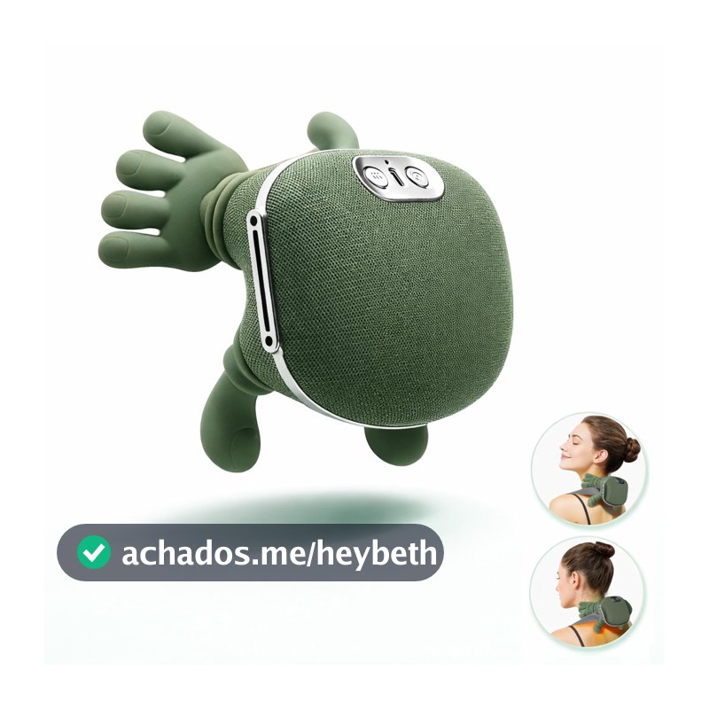 Massegeador de Pescoço 8 Pontos Aquecimento Relaxamento Tensão Ombro Mãos Massagem Alívio