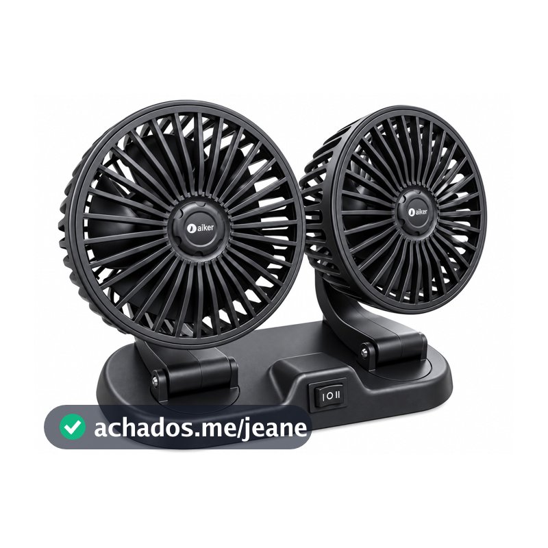 Ventilador Automotivo Duplo Usb 12v 24v Com Ajuste Para Carro Caminhão