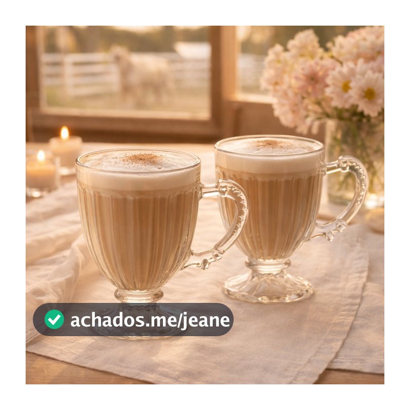 2 Unidades de Xícaras Renaissance 190ml Trabalhadas Cappuccino