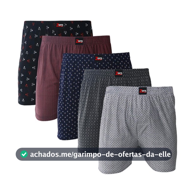 Kit 05 Samba Canção Cueca Short de Dormir Em Liganete Malha Fria