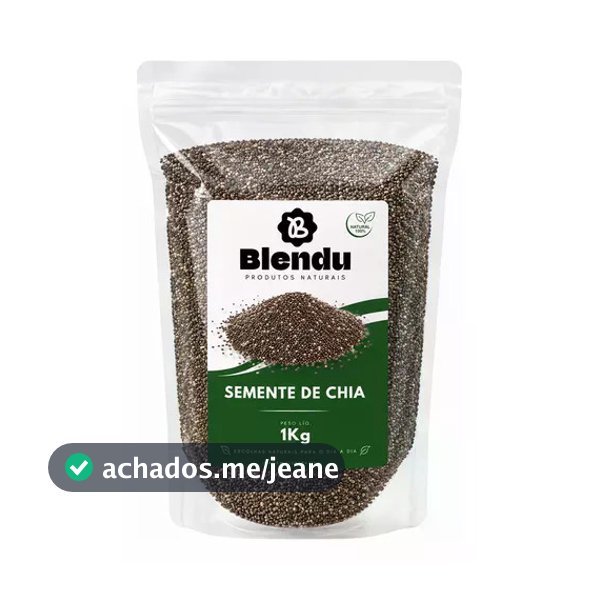 Semente de Chia Blendu 250g 500g 1kg Grãos Naturais para Alimentação e Receitas