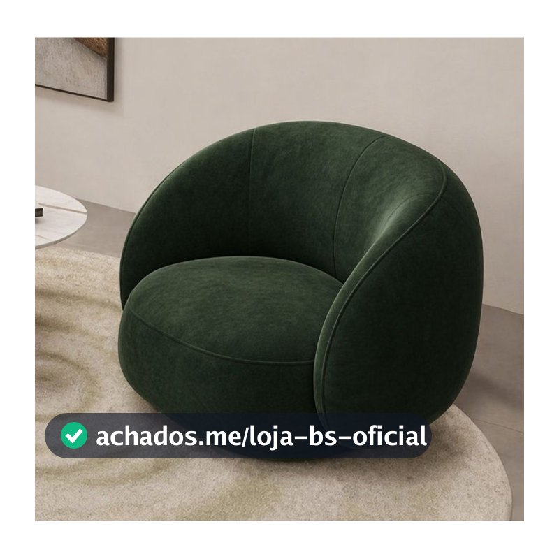 Poltrona Orgânica Diana Giratória Veludo