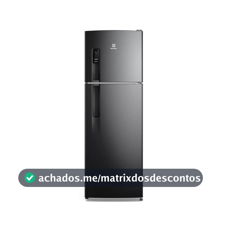 Geladeira Electrolux Frost Free 380L AutoSense Inverter Black Inox Look (IF41B)