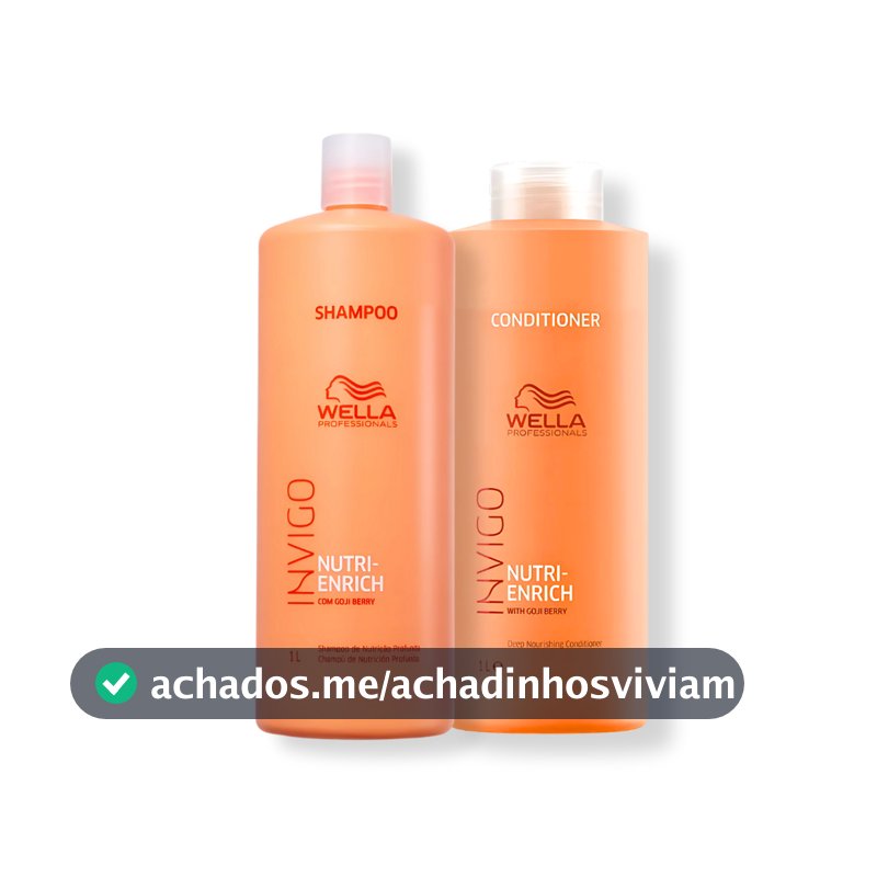 Kit Wella - Shampoo 1L e Condicionador 1L Enrich