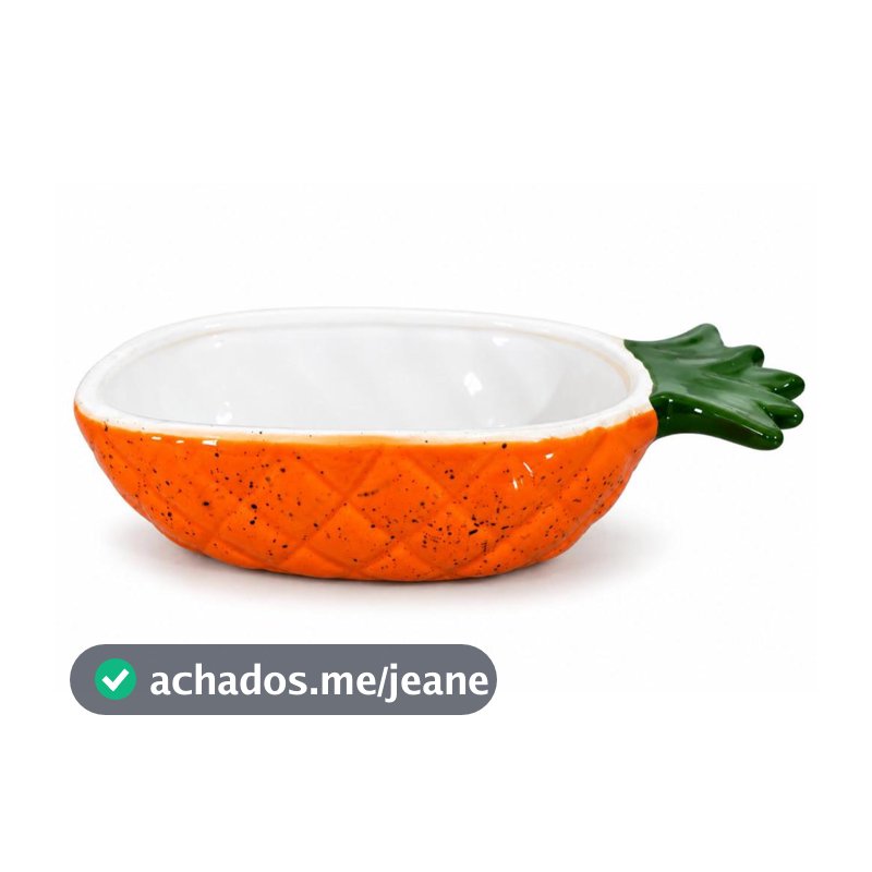 Bowl Abacaxi de Cerâmica Decorativo para Frutas e Alimentos
