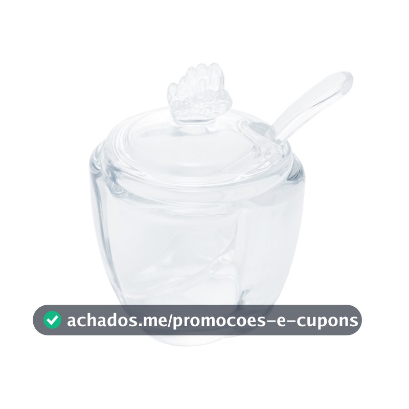 Açucareiro de Vidro com Colher Butterfly Wolff