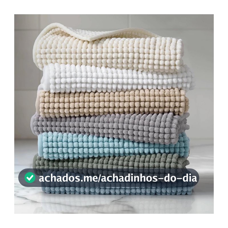 Kit até 6 Tapete de Banheiro 40x60 Antiderrapante Microfibra Cores