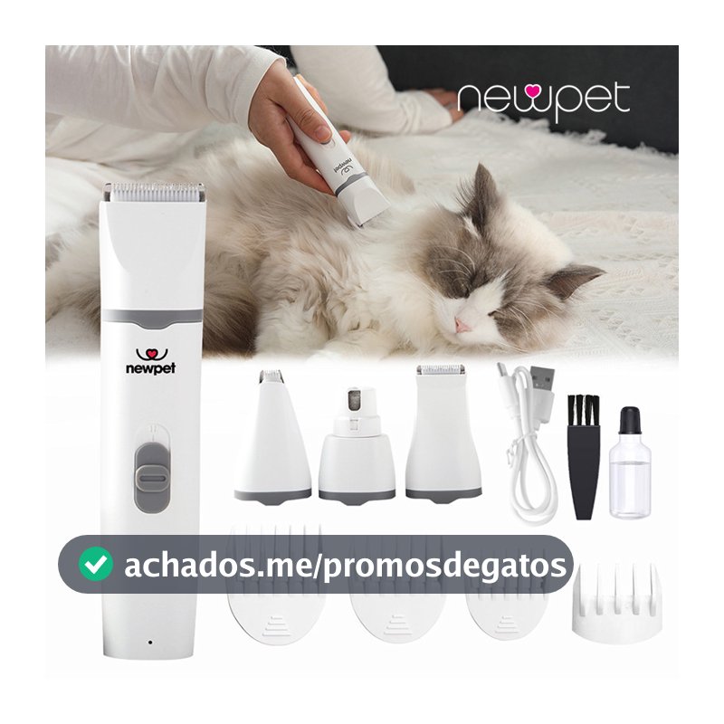 4 em 1 pet grooming trimmer Kit Maquina De Tosa Pet Recarregável Aparadora Gato Baixo Ruído Fio kit