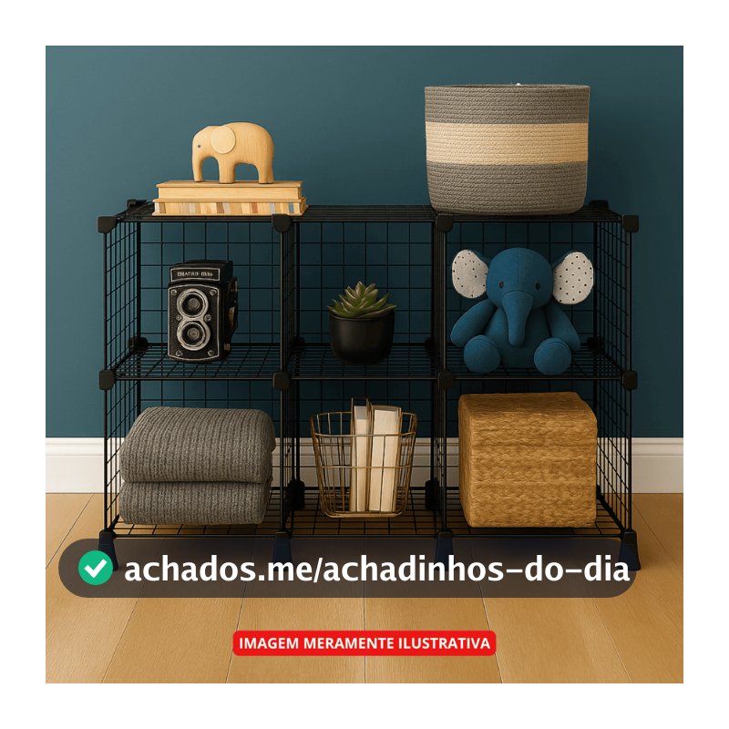 Estante Aramada Organizador 6 NICHOS Casa Loja Estoque Roupas Brinquedos Promoção Tênis Top