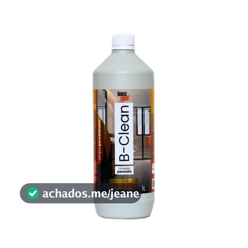 B-Clean Limpa Piso Interno Concentrado 1L para Porcelanatos Polidos, Esmaltados e Acetinados