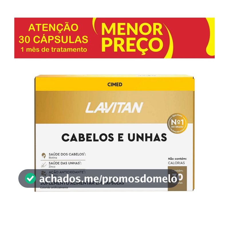 Lavitan Cabelos e Unhas 30 Comprimidos - Cimed