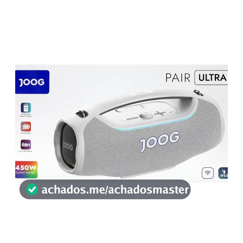Caixa De Som Joog Pair Ultra 450w Ipx5 Bluetooth Tws com microfone sem fio