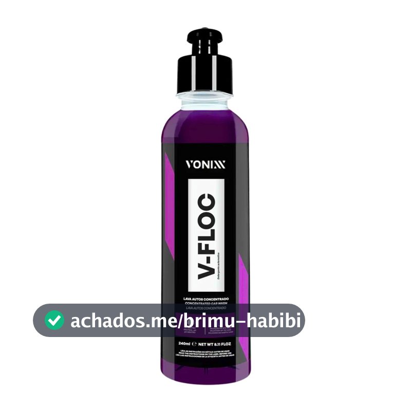 V-Floc 240ml Vonixx Shampoo Automotivo Neutro Concentrado