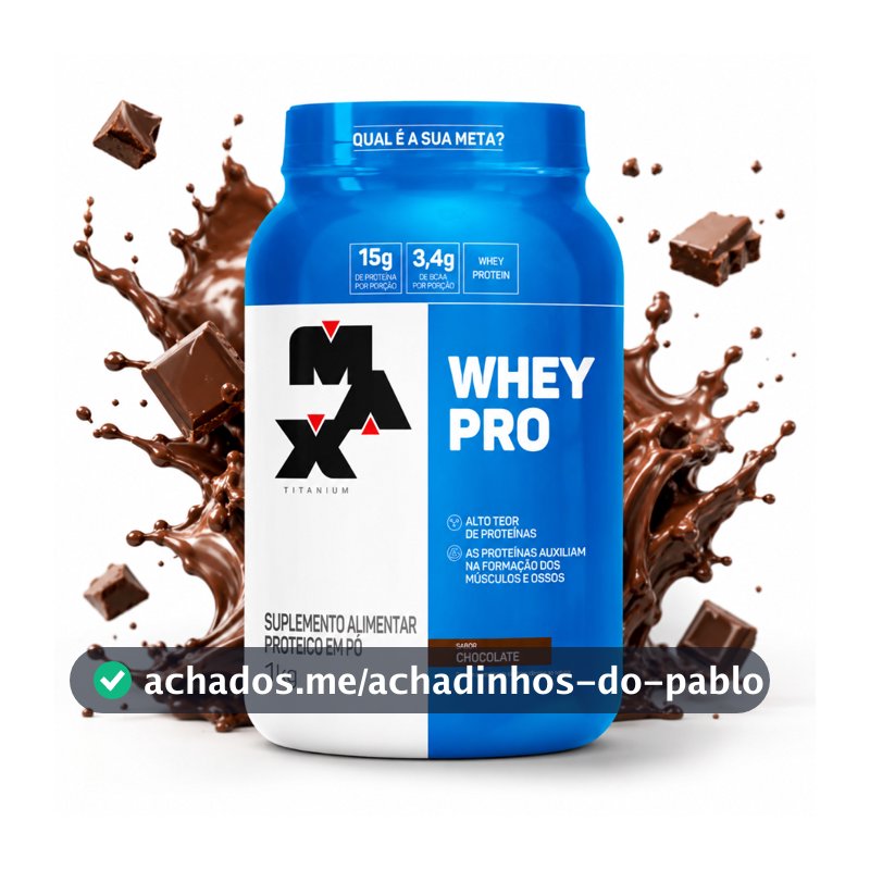 Whey Pro Max Titanium Protein Pro Com Bcaa E Aminoácidos 1kg