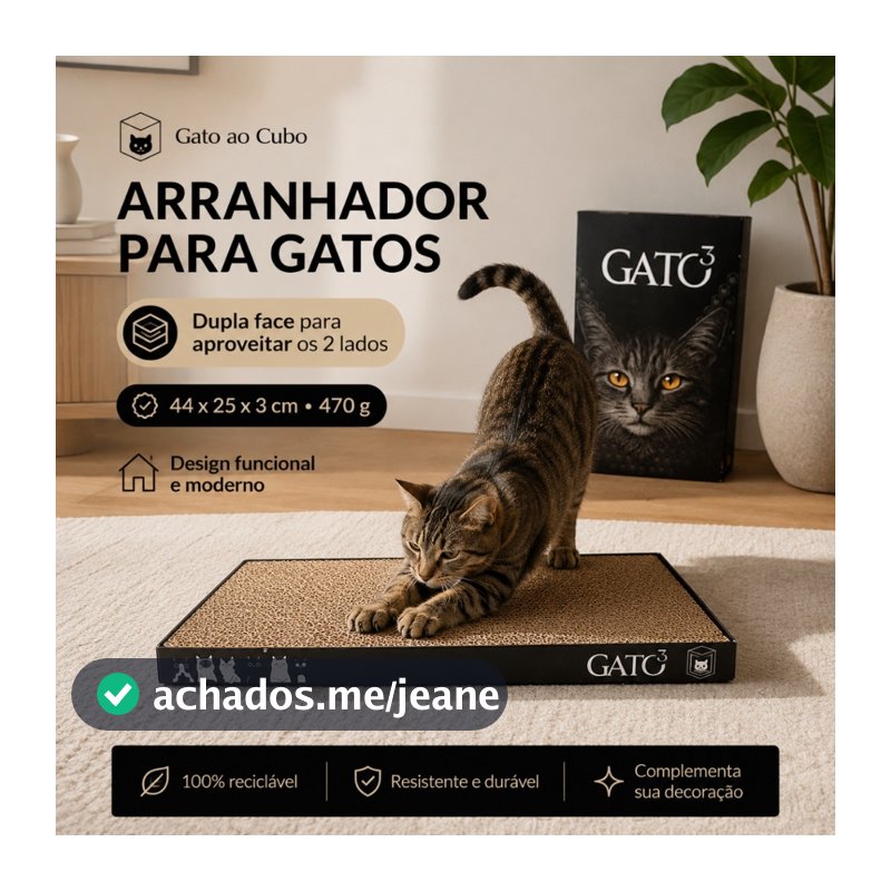 Arranhador Gato Papelão Dupla Face Pet Antiestresse Sofá Móveis
