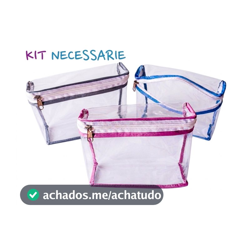 Kit c/-50 und Necessaire - Rosa - Azul - Cinza- Organizador  Multiuso - Guarda Roupa - Brinquedos  Malas - Bolsas - kits
