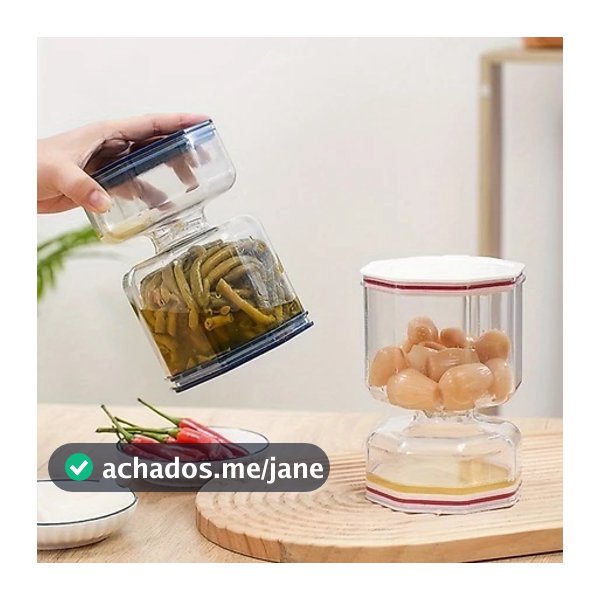 Pote Hermético para Conservas com Separador de Líquido com garfo 024-225