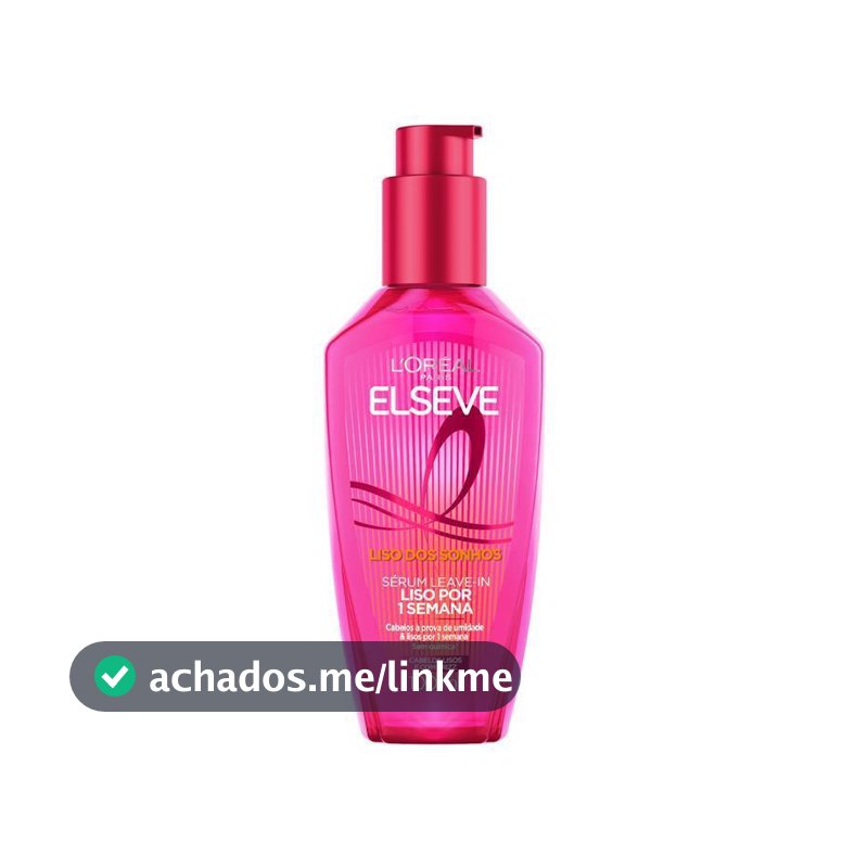 Sérum Leave-in com Tecnologia Ativada por Calor para Efeito Liso, Antifrizz, L'Oréal Paris Elseve Liso dos Sonhos 100ml