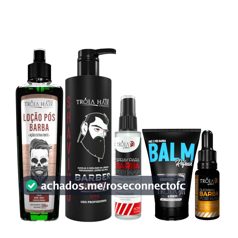 KIT BARBA COMPLETA FOR MAN – ÓLEO DE BARBA, SPRAY, SHAVING BALM E LOÇÃO PÓS-BARBA