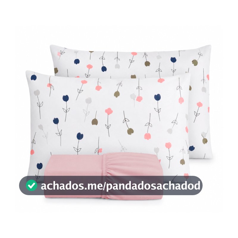 Kit Jogo de Lençol Liso Fronha Estampada 200 Fio 100% Algodão Extra Macio Com Elástico