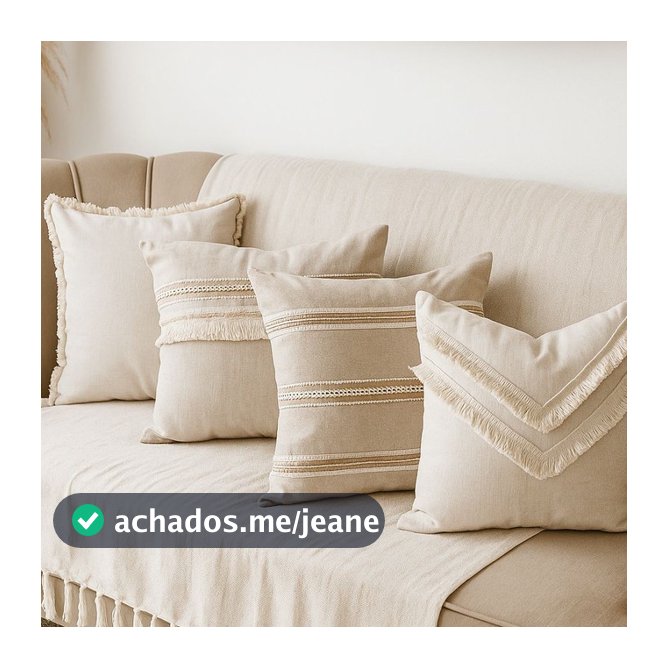 4 Capas de Almofadas Design Estilo Rustico Elegante Boho Franjas