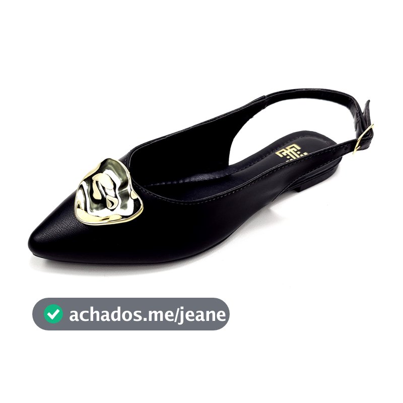 Sapatilha Slingback Rasteira Sandalia Bico Fino Feminina Sapato Dia a Dia Social Confortavel