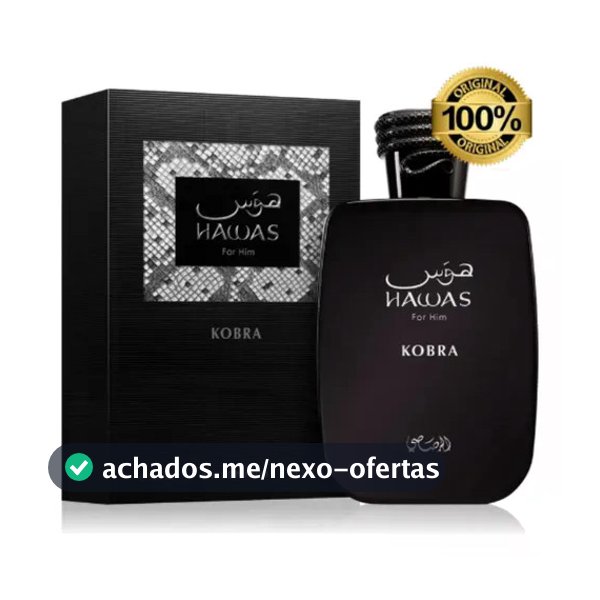 Perfume Hawas Kobra Rasasi 100ml Árabe Masculino Original Com NFe