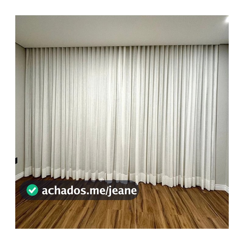 Cortina Trilho Suíço Duplo Gaze de Linho com Blackout 100% Vedação em tecido Luxo