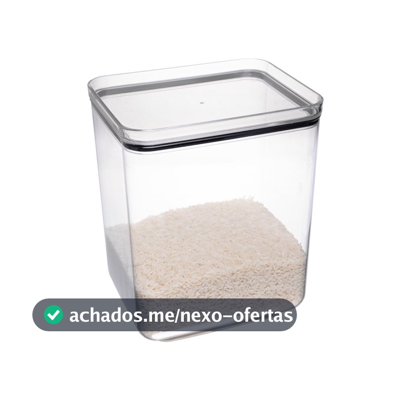 Pote Hermetico Lyor My Box de Poliestireno 5,5L para Mantimentos Alimentos Cozinha Organização e Armazenamento Qualidade