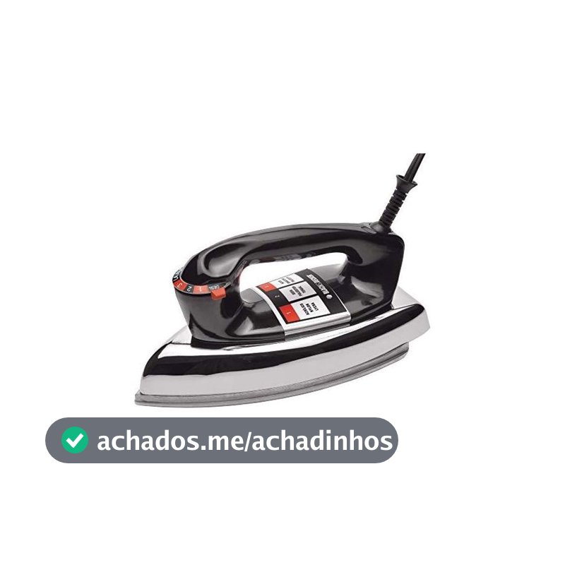 Ferro de Passar Roupa a Seco BLACK+DECKER VFA1110TM2 Preto 110V