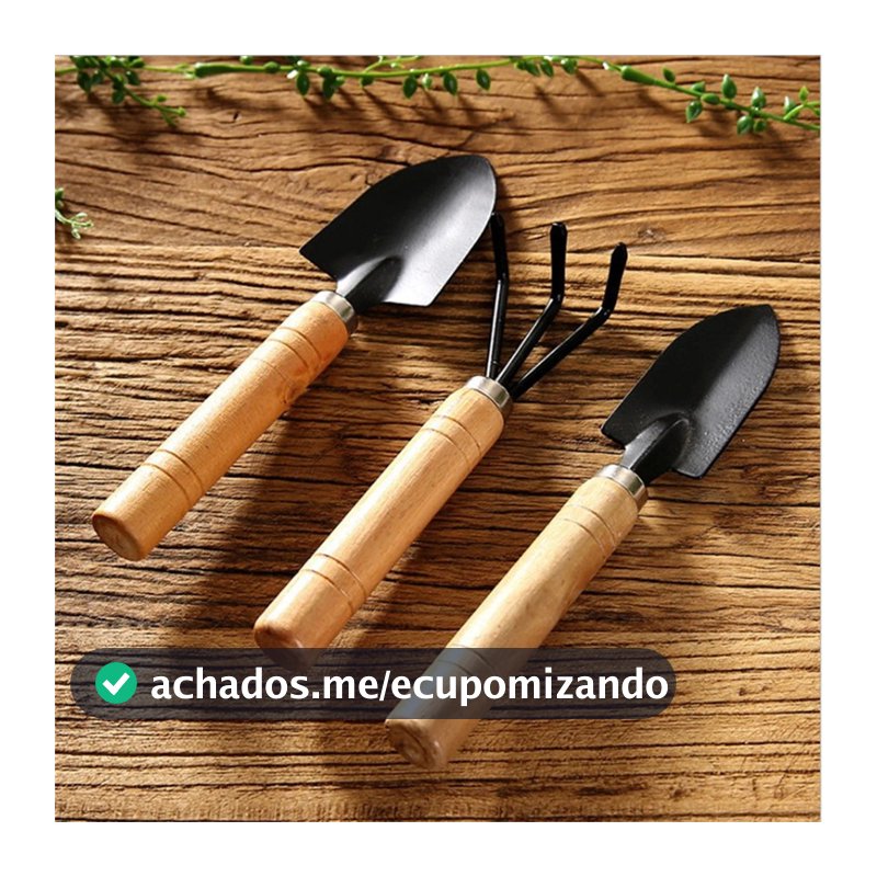 Kit 3 Peças Conjunto Ferramentas Jardinagem Jardim Horta em Casa