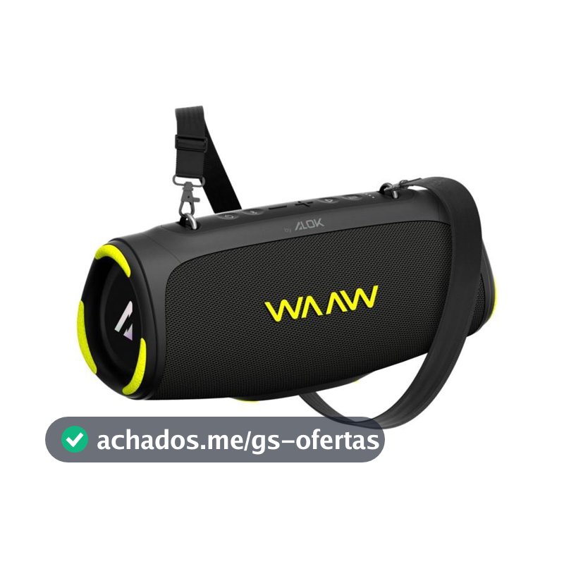 Caixa de Som Bluetooth WAAW Boom 110 40W RMS de Potência Á prova D’água Proteção IPX7 26 Horas
