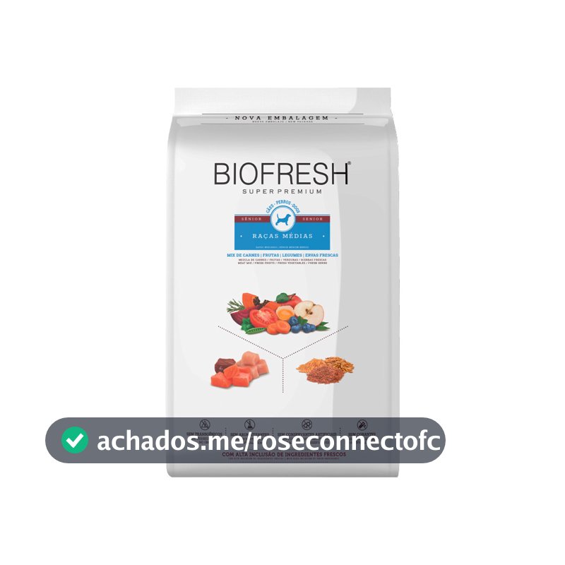 Racao Biofresh Caes Senior Racas Medias Mix Carnes 10,1kg