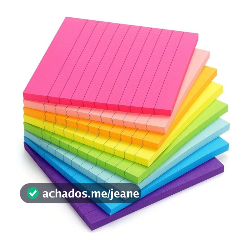 Blocos de Anotação Bloquinho Auto Adesivo Coloridos Pautados Vários Modelos Escritório