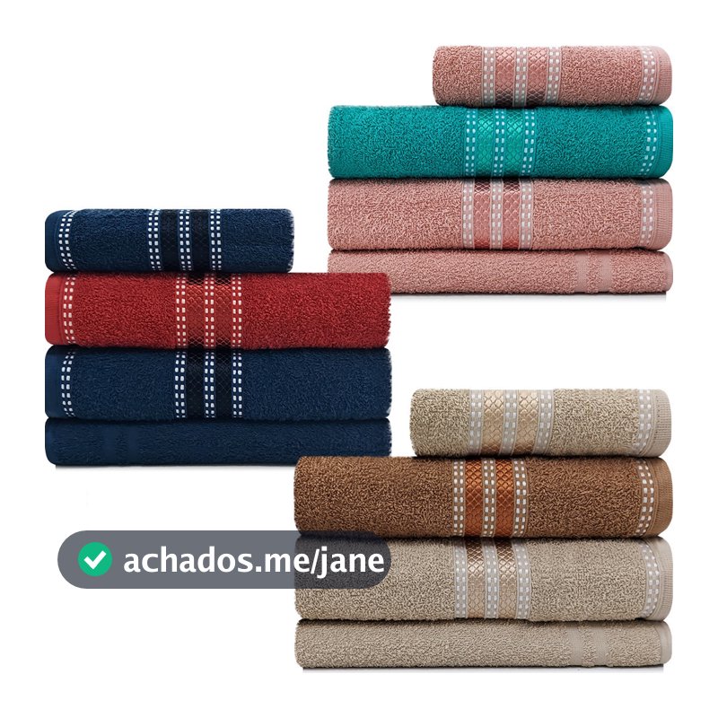 Kit Toalha 4 Peças Banhão + Rosto + Piso 100% Algodão Prestige BF Casa Marcotex