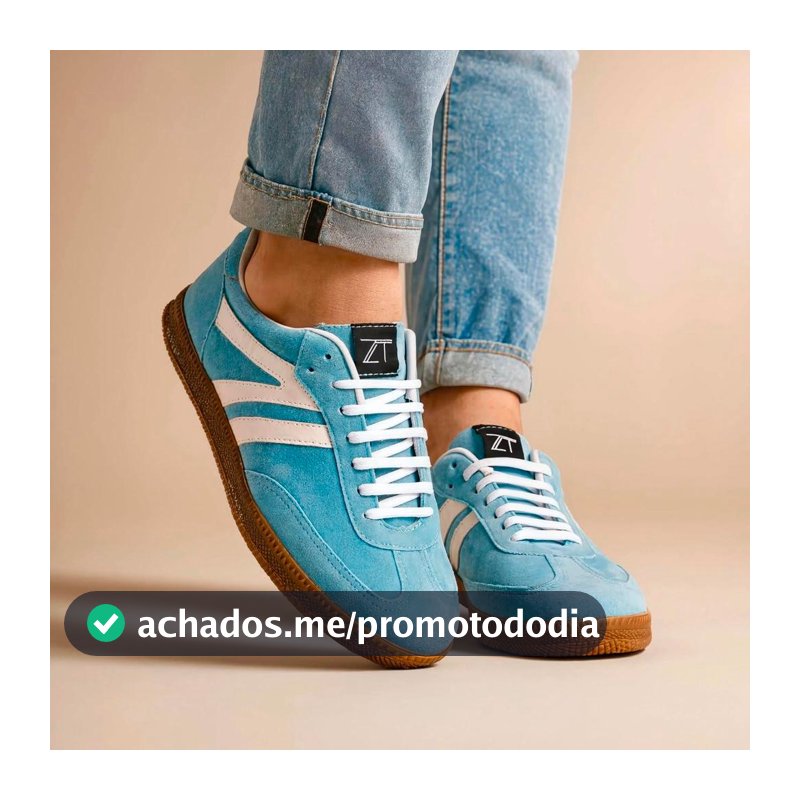 Tênis Feminino Casual Camurça Detalhe Lateral Listra Dupla Moderno Confortável Moda Confortável